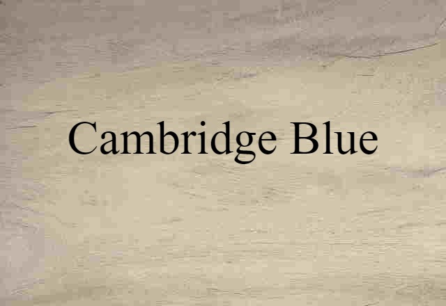 Cambridge Blue (noun) Definition, Meaning & Examples