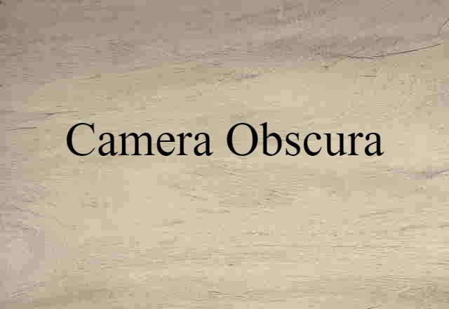 Camera Obscura (noun) Definition, Meaning & Examples