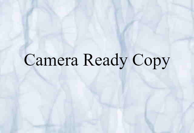 camera-ready copy