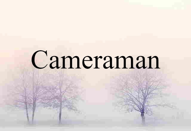 Cameraman (noun) Definition, Meaning & Examples