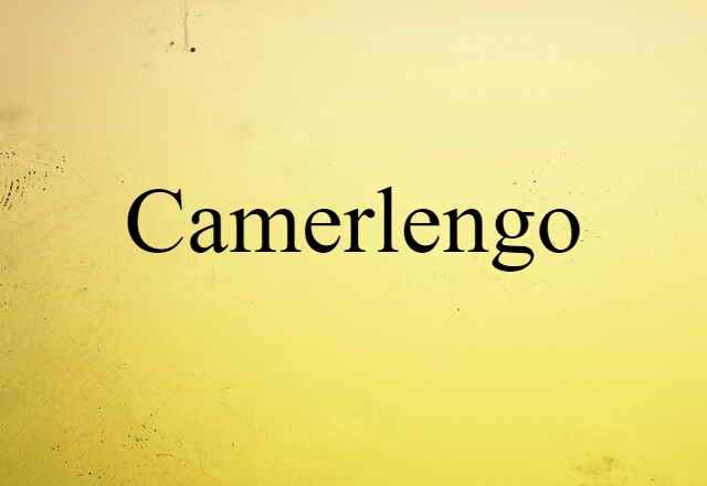 Camerlengo (noun) Definition, Meaning & Examples