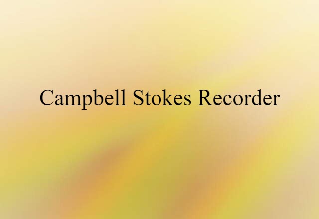 Campbell Stokes recorder