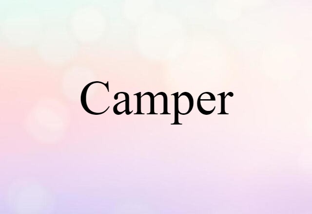 Camper (noun) Definition, Meaning & Examples