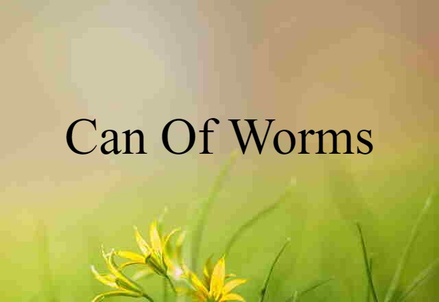 can of worms