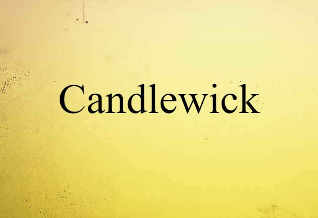 Candlewick (noun) Definition, Meaning & Examples