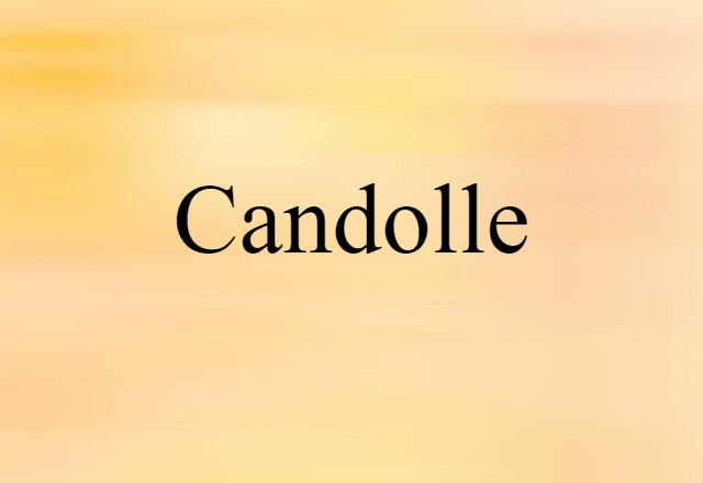 Candolle (noun) Definition, Meaning & Examples