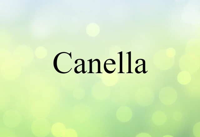 Canella (noun) Definition, Meaning & Examples