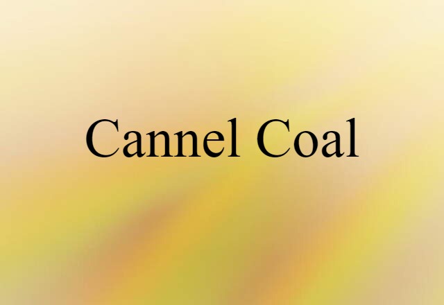 cannel coal