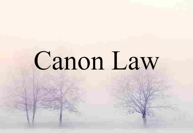 Canon Law (noun) Definition, Meaning & Examples