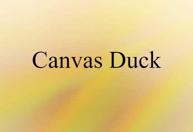 canvas duck