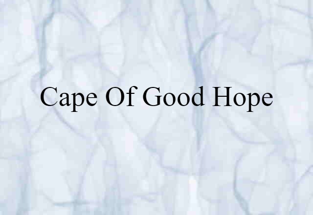 Cape of Good Hope