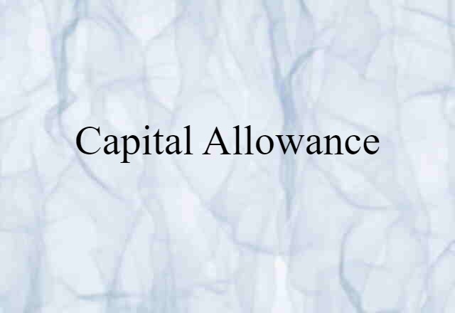 capital allowance