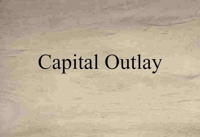 Capital Outlay (noun) Definition, Meaning & Examples