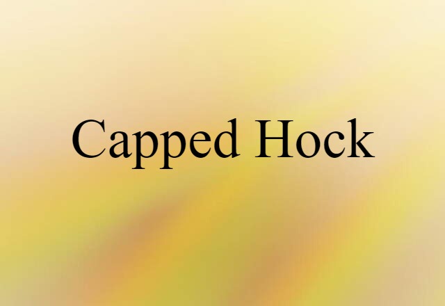 capped hock