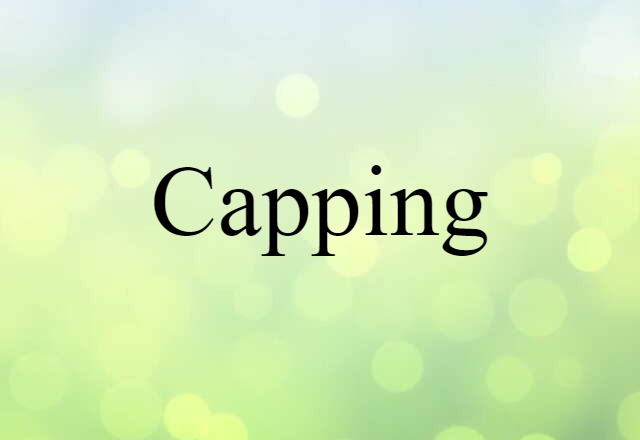 Capping (noun) Definition, Meaning & Examples