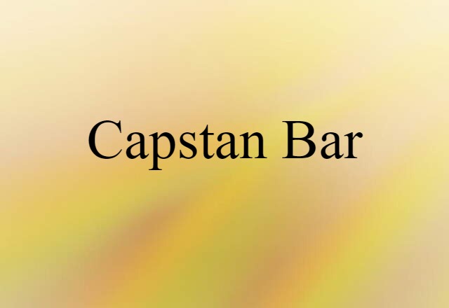 capstan bar