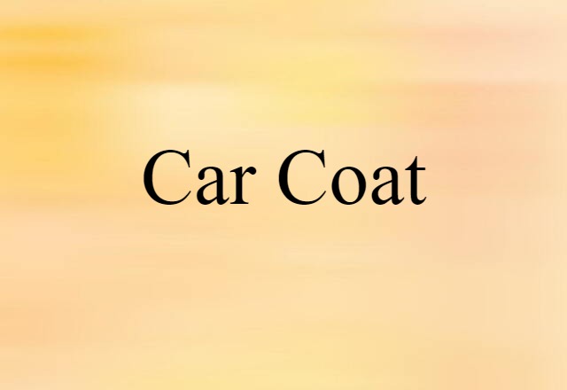 Car Coat (noun) Definition, Meaning & Examples