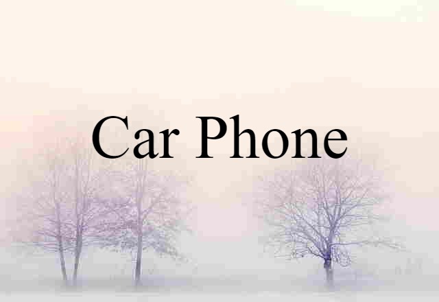 Car Phone (noun) Definition, Meaning & Examples