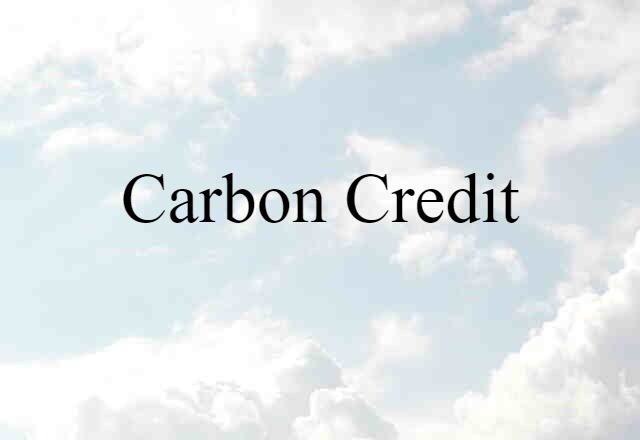 carbon credit