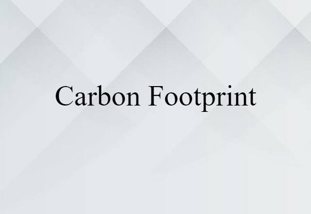 carbon footprint