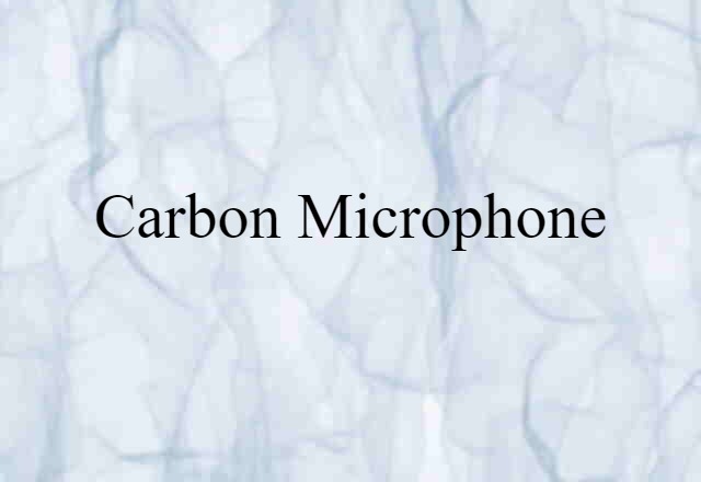 carbon microphone