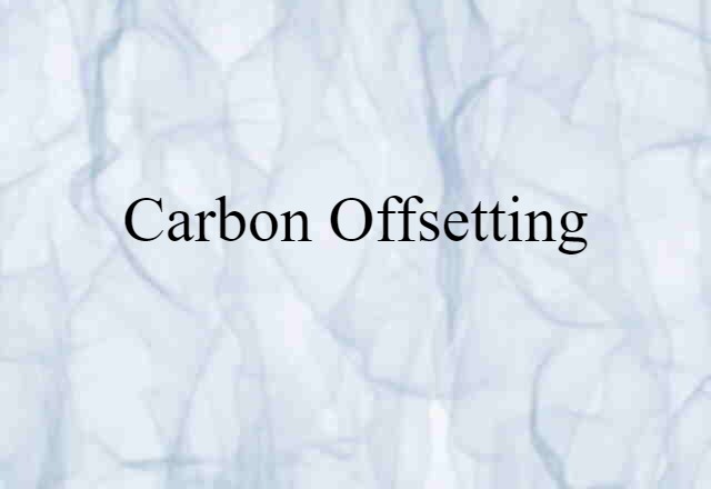 carbon offsetting