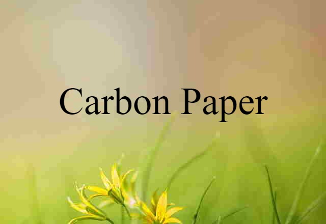 carbon paper