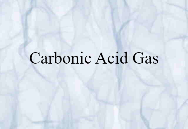 Carbonic Acid Gas (noun) Definition, Meaning & Examples