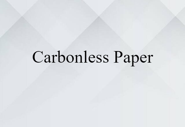 carbonless paper