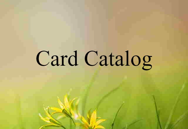 card catalog