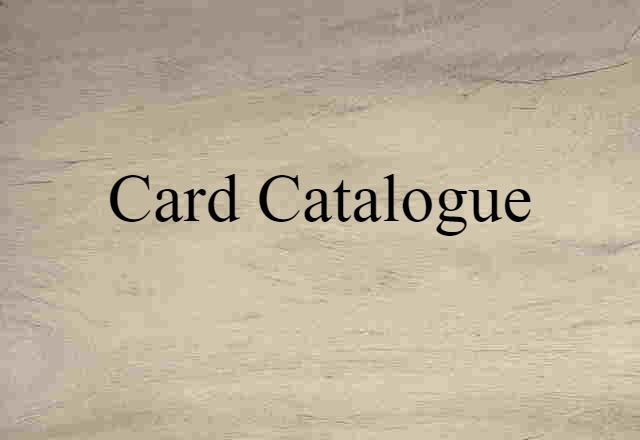 card catalogue