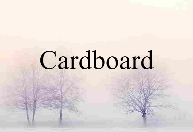 Cardboard (noun) Definition, Meaning & Examples