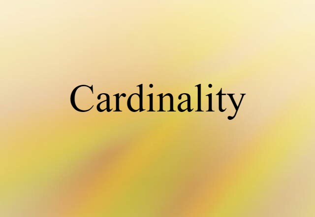 cardinality