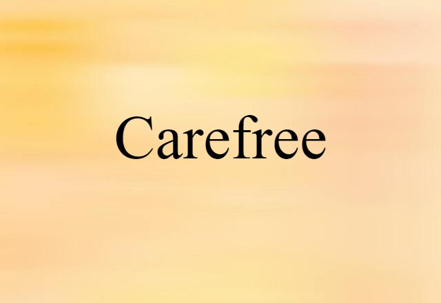 Carefree (noun) Definition, Meaning & Examples