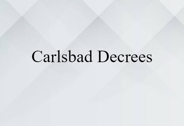 Carlsbad Decrees