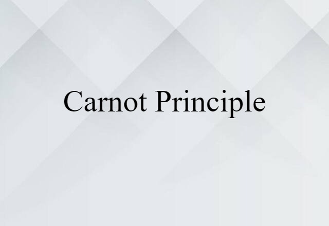 Carnot principle