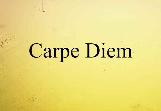 Carpe Diem (noun) Definition, Meaning & Examples