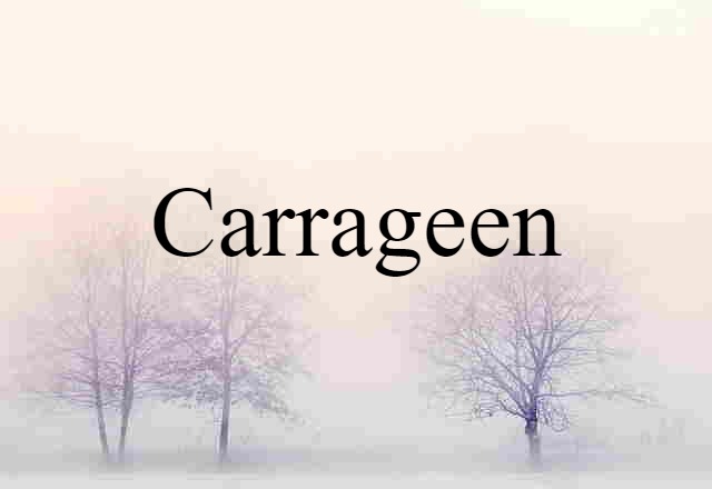 Carrageen (noun) Definition, Meaning & Examples