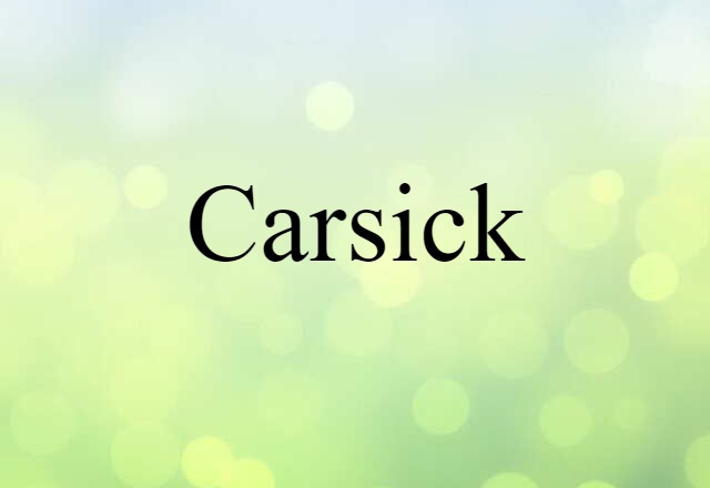 carsick