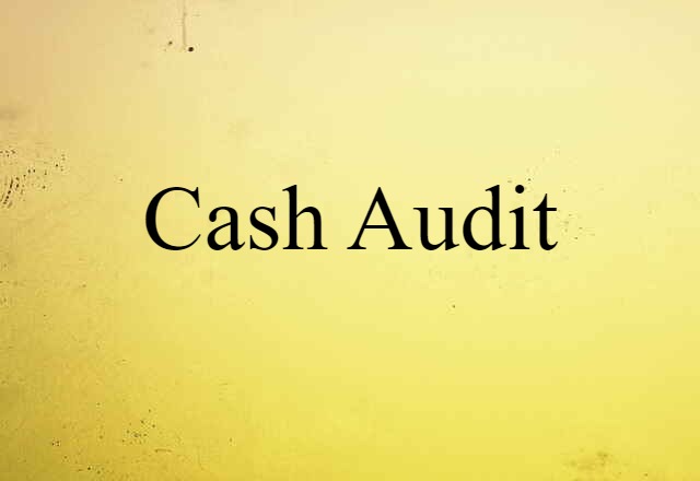 cash audit