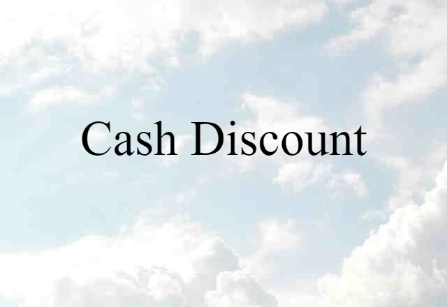 cash discount