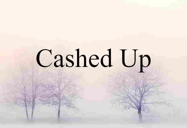 Cashed Up (noun) Definition, Meaning & Examples