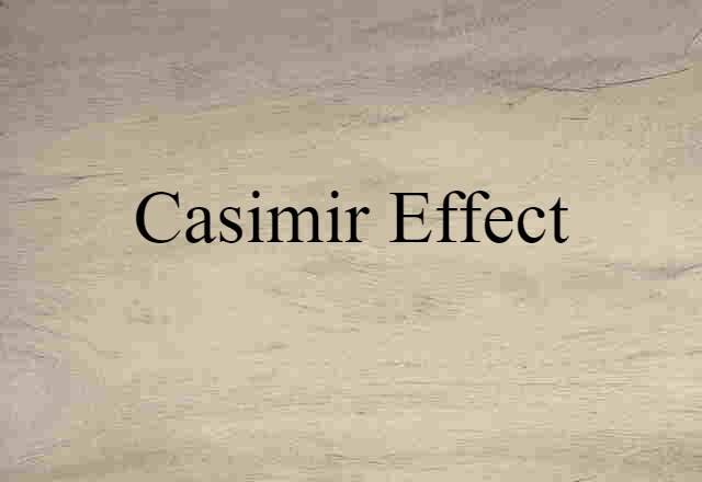 Casimir effect