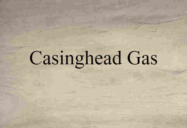 Casinghead Gas (noun) Definition, Meaning & Examples