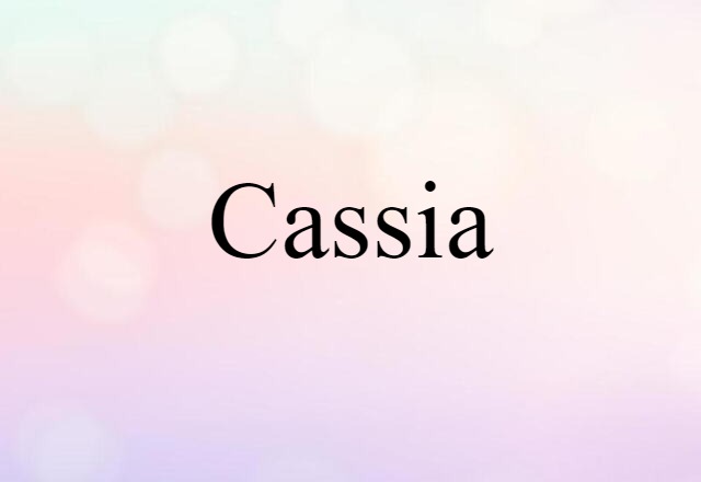 Cassia (noun) Definition, Meaning & Examples