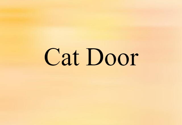 Cat Door (noun) Definition, Meaning & Examples