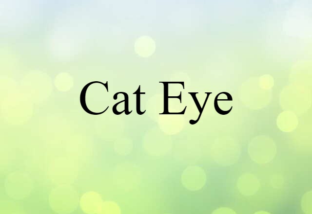 Cat Eye (noun) Definition, Meaning & Examples