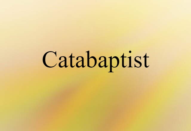 Catabaptist (noun) Definition, Meaning & Examples