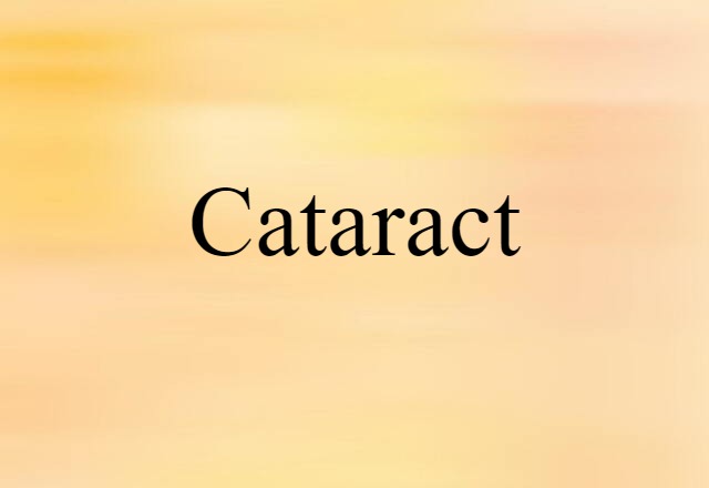 Cataract (noun) Definition, Meaning & Examples