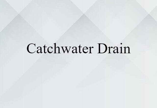 catchwater drain